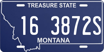 MT license plate 163872S