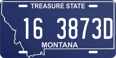 MT license plate 163873D