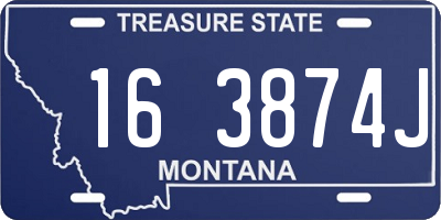MT license plate 163874J