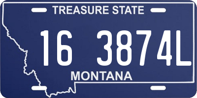 MT license plate 163874L