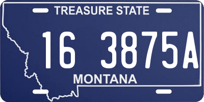 MT license plate 163875A