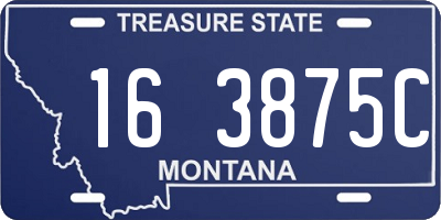 MT license plate 163875C
