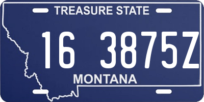MT license plate 163875Z
