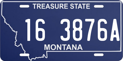 MT license plate 163876A