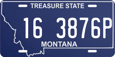 MT license plate 163876P