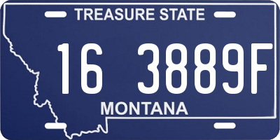 MT license plate 163889F