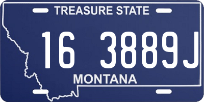 MT license plate 163889J