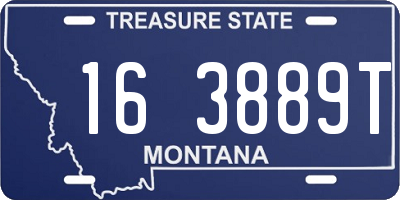 MT license plate 163889T