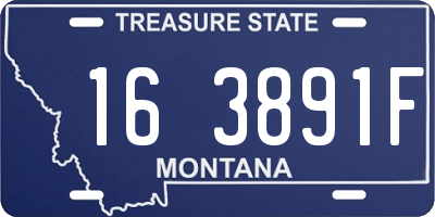 MT license plate 163891F
