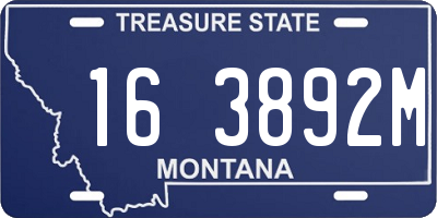 MT license plate 163892M