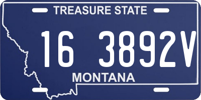 MT license plate 163892V