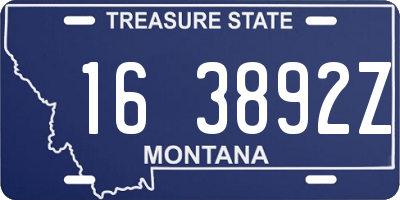 MT license plate 163892Z