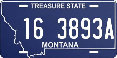 MT license plate 163893A