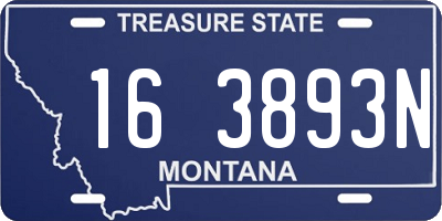 MT license plate 163893N