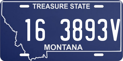 MT license plate 163893V
