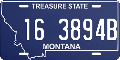 MT license plate 163894B
