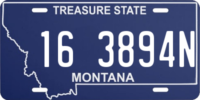 MT license plate 163894N