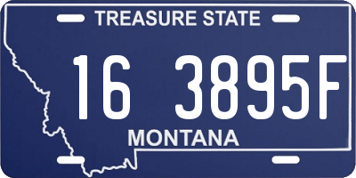 MT license plate 163895F