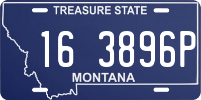 MT license plate 163896P