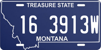 MT license plate 163913W