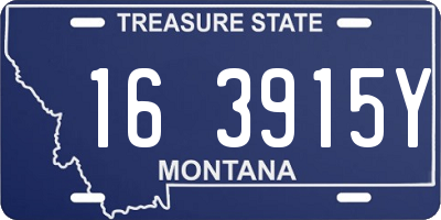 MT license plate 163915Y