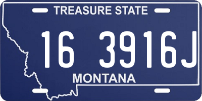 MT license plate 163916J