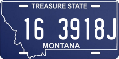 MT license plate 163918J