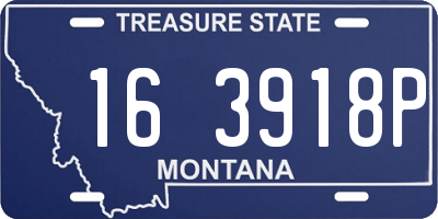 MT license plate 163918P