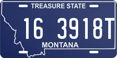 MT license plate 163918T