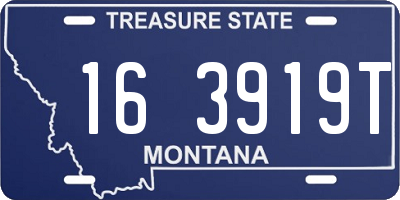 MT license plate 163919T