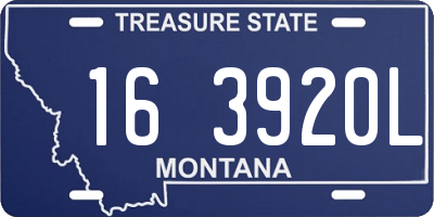 MT license plate 163920L