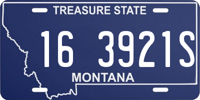 MT license plate 163921S