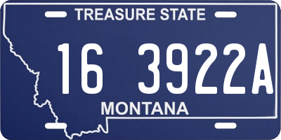 MT license plate 163922A