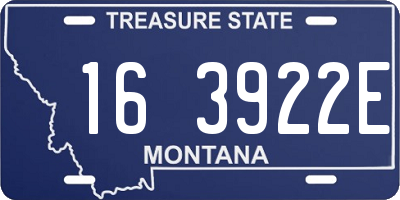 MT license plate 163922E
