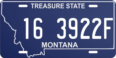 MT license plate 163922F