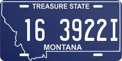 MT license plate 163922I