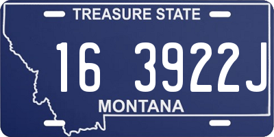 MT license plate 163922J