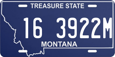 MT license plate 163922M