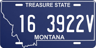 MT license plate 163922V