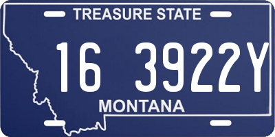 MT license plate 163922Y