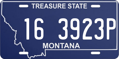 MT license plate 163923P