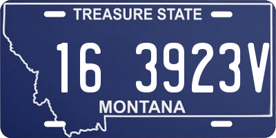 MT license plate 163923V