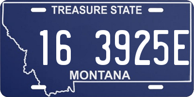 MT license plate 163925E