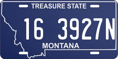 MT license plate 163927N