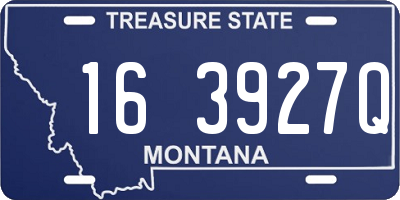 MT license plate 163927Q