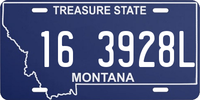 MT license plate 163928L