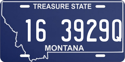 MT license plate 163929Q