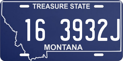 MT license plate 163932J
