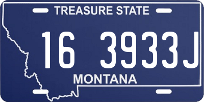 MT license plate 163933J