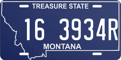 MT license plate 163934R